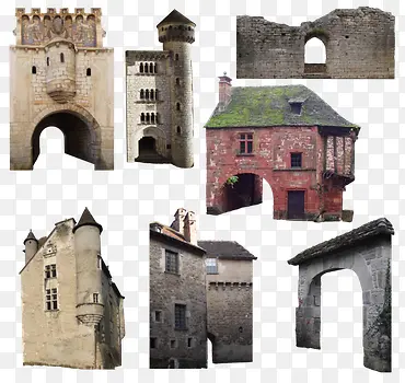 欧式城堡城墙元素