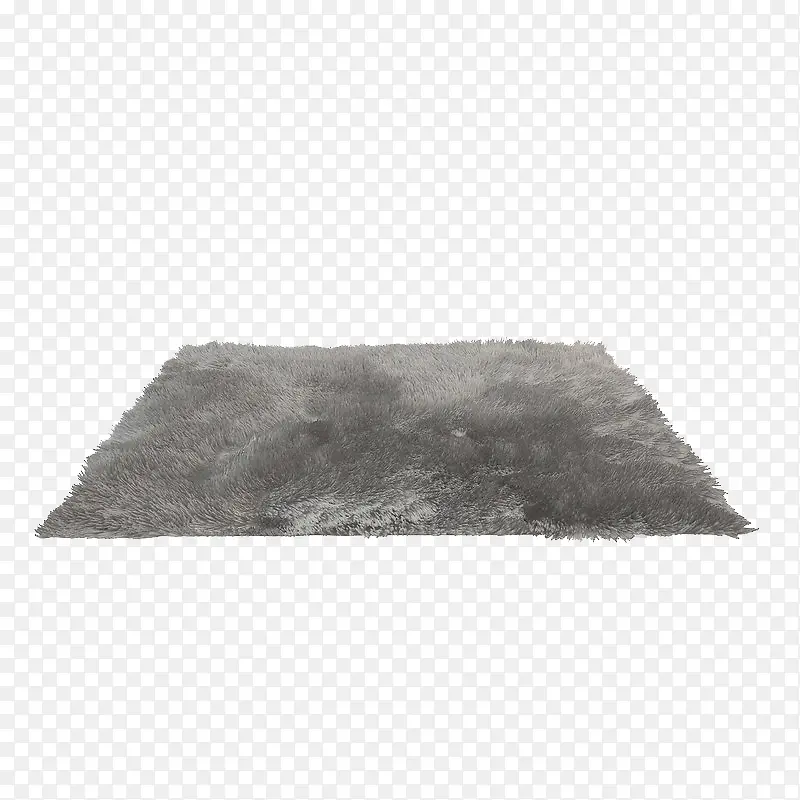 灰色绒毛北欧地毯