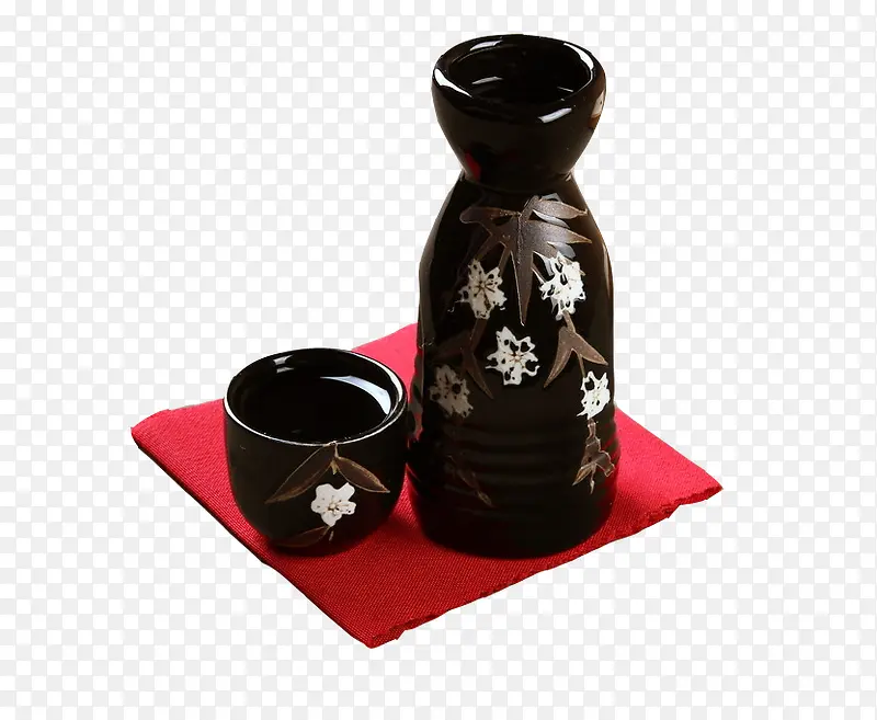 黑色清酒酒壶