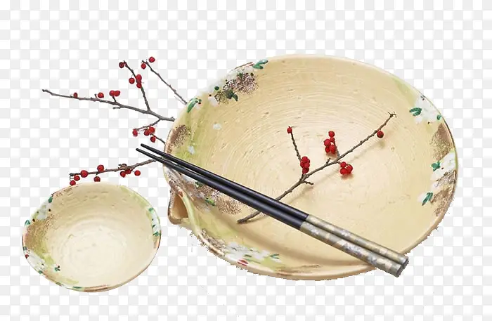 古风古韵的花碗筷与红梅PNG图片素材下载_图片编号qolkpldw-免抠素材网