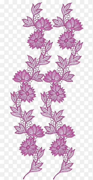 紫色花藤艺术图案