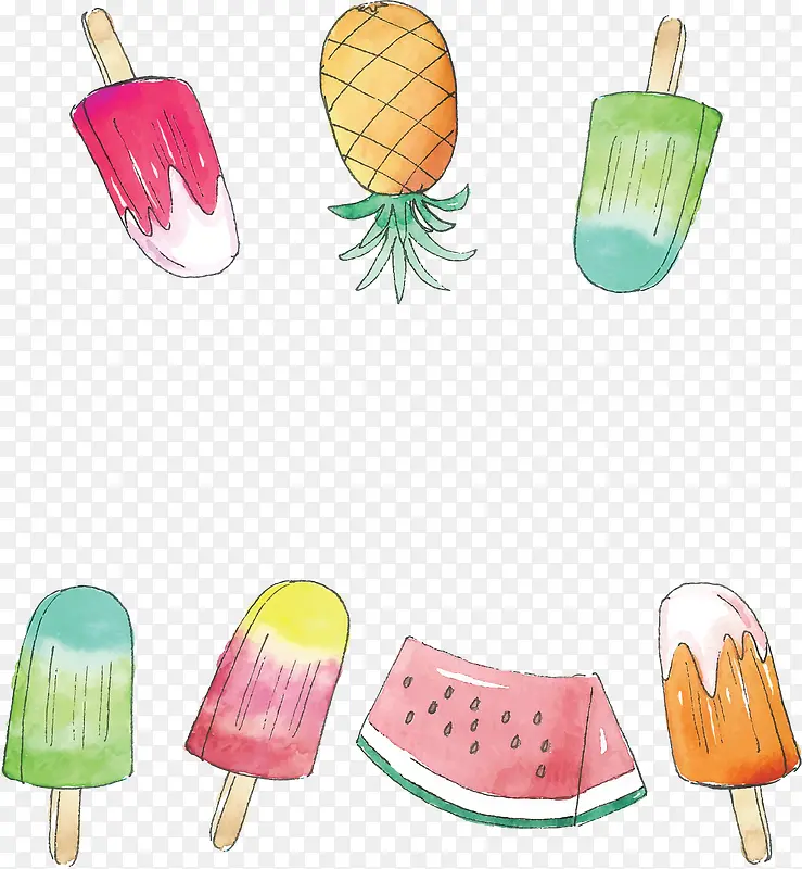 夏天美味水果冰棒