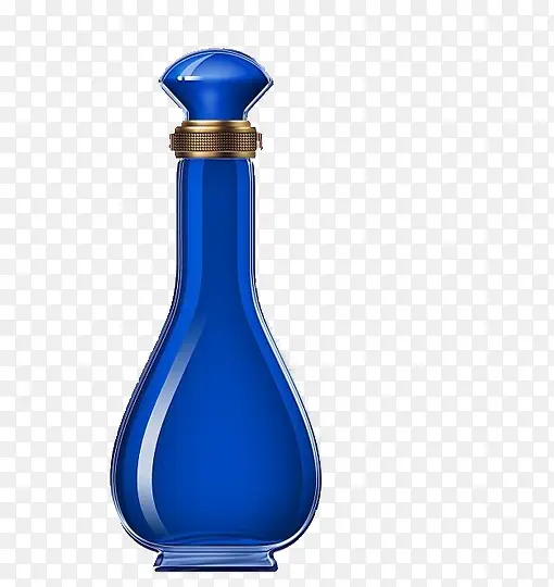 蓝色酒瓶子