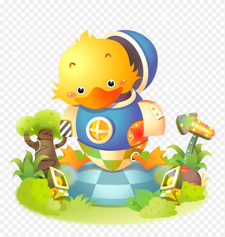 矢量小黄鸭