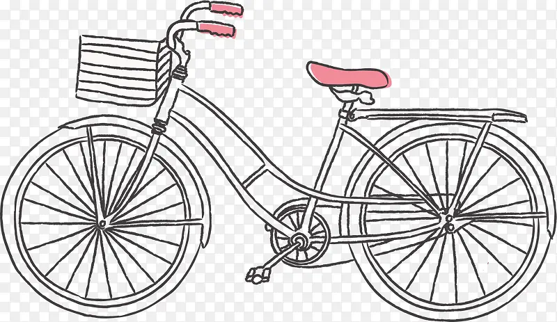 线条自行车装饰图案