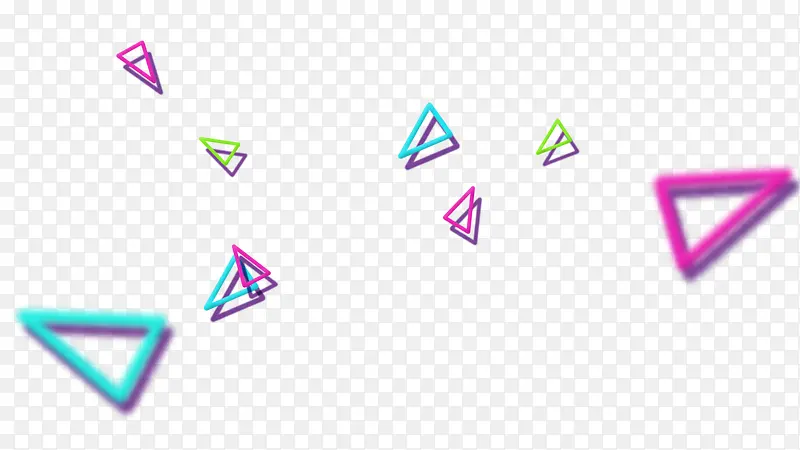 漂浮的彩色三角形