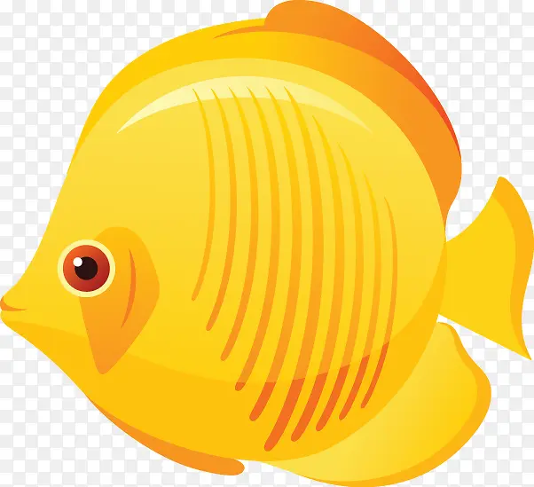 可爱黄色小鱼图片