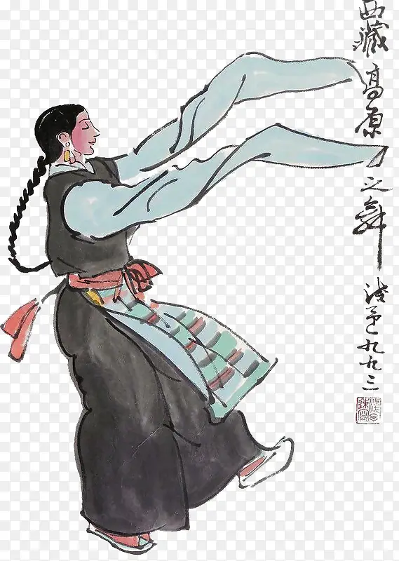 西藏高原舞者