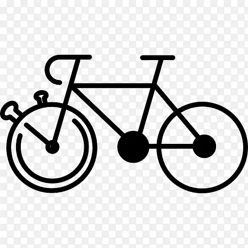 山地自行车的轮廓变图标