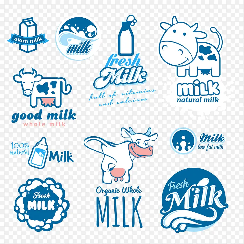 牛奶标识图案