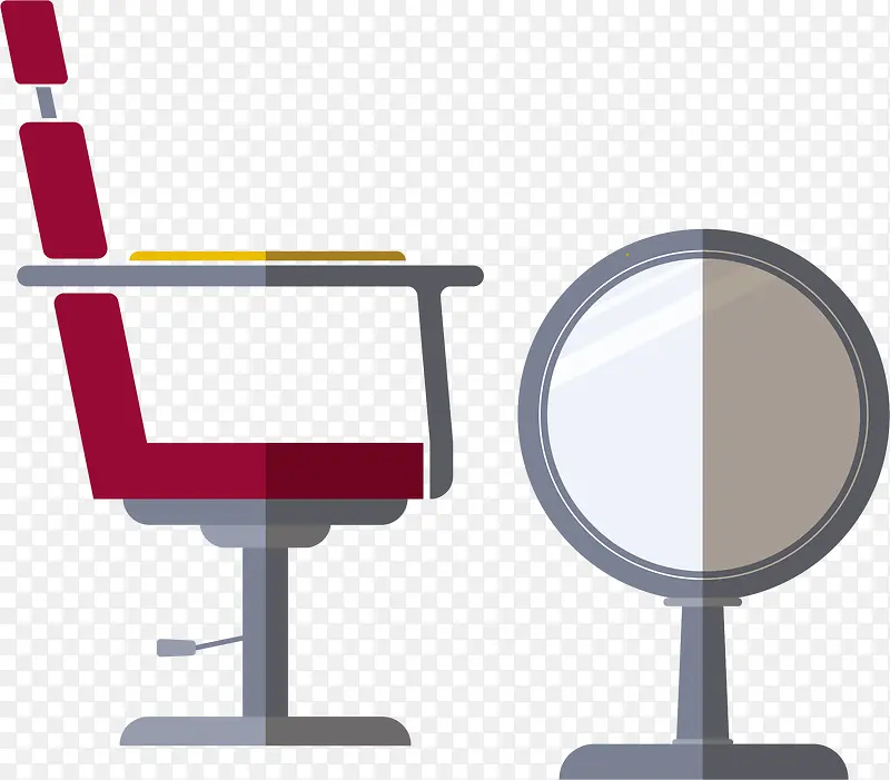 座椅镜子海报PNG矢量元素