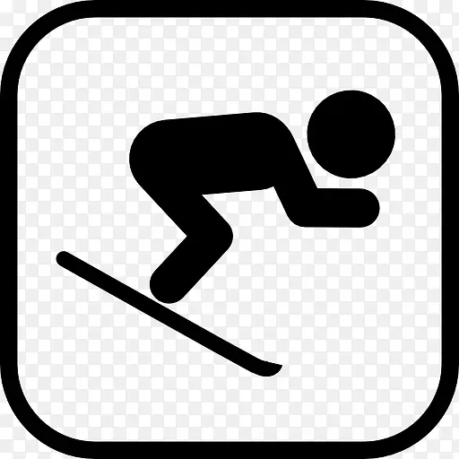 滑雪的标志图标
