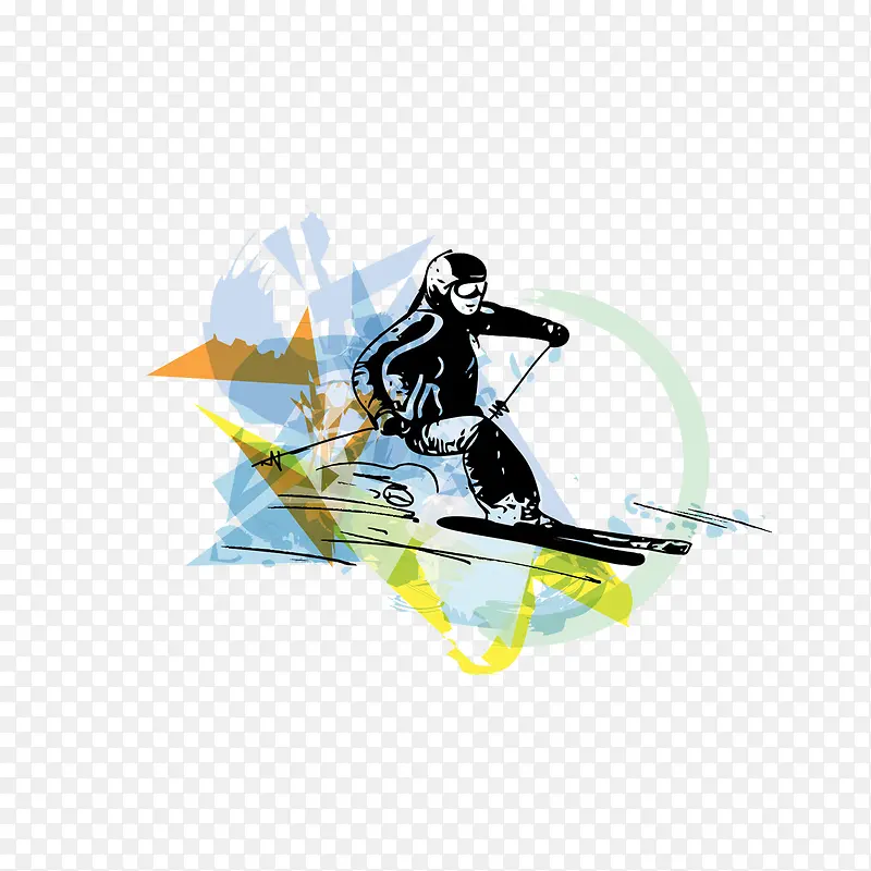 涂鸦滑雪