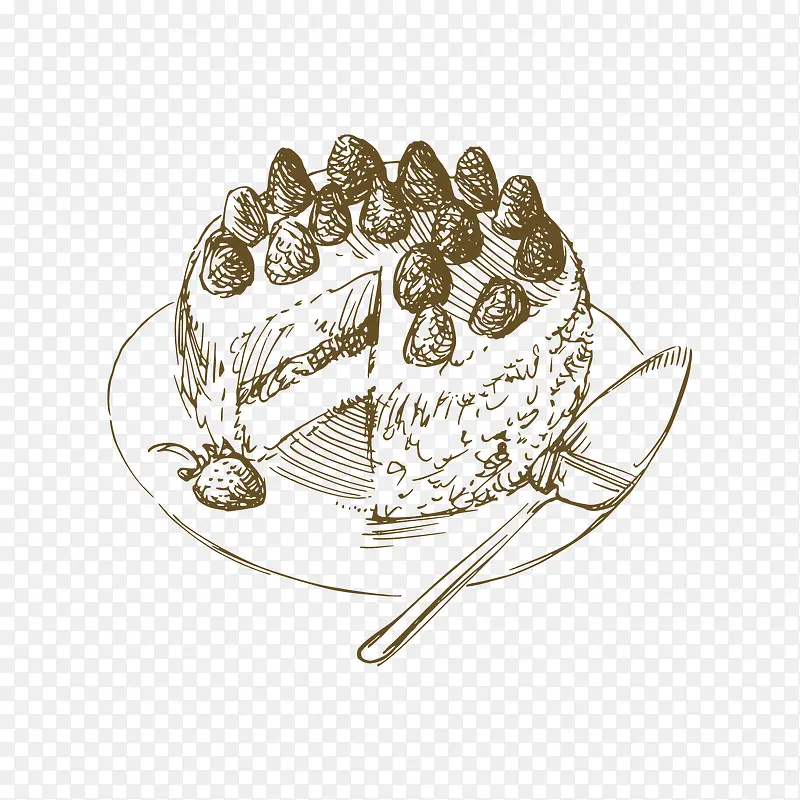 手绘蛋糕图案
