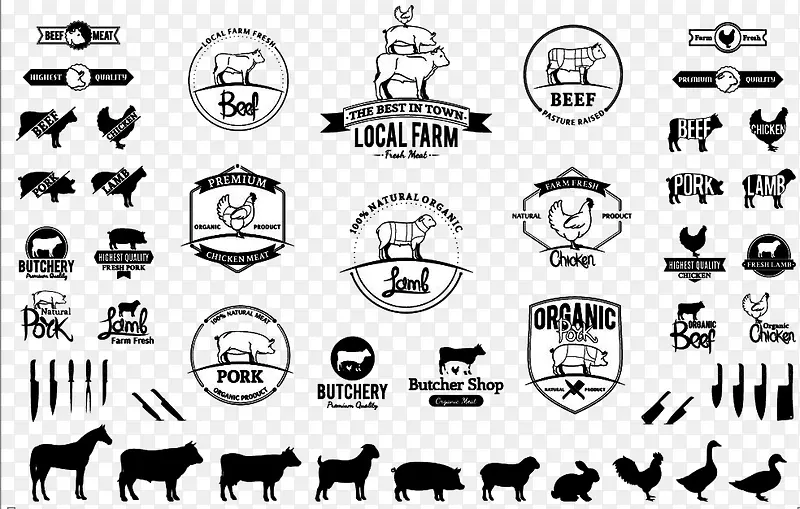 西餐厅肉类标志