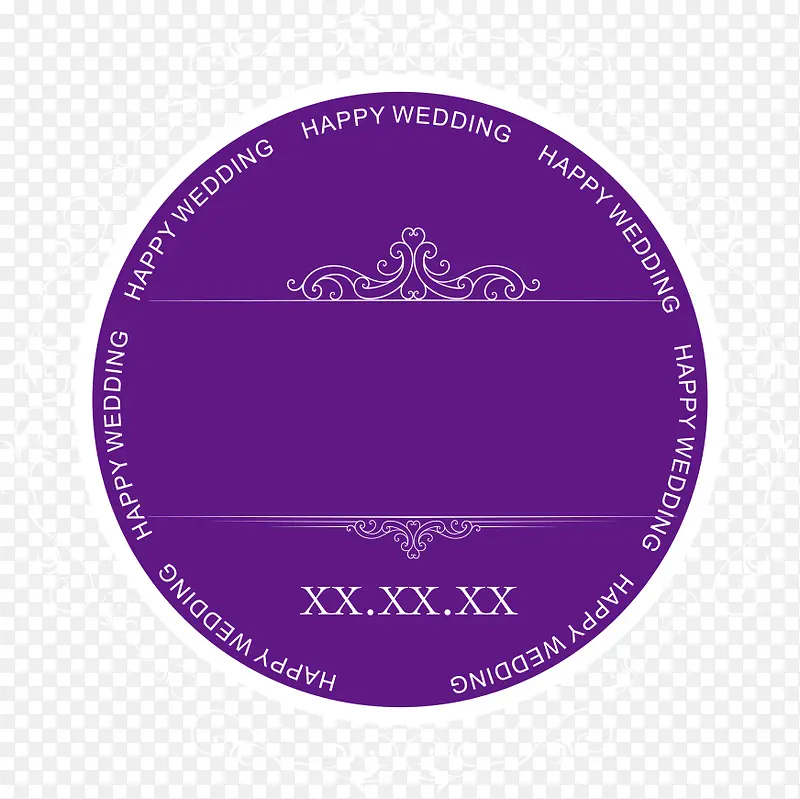 矢量紫色圆环花纹logo