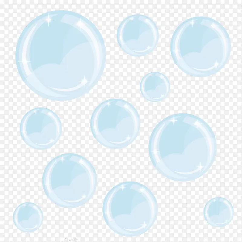 蓝色泡沫