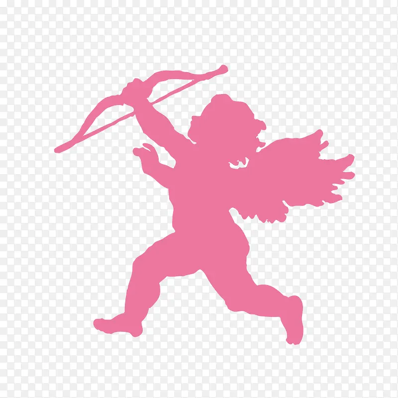 粉色丘比特爱神之箭装饰图案