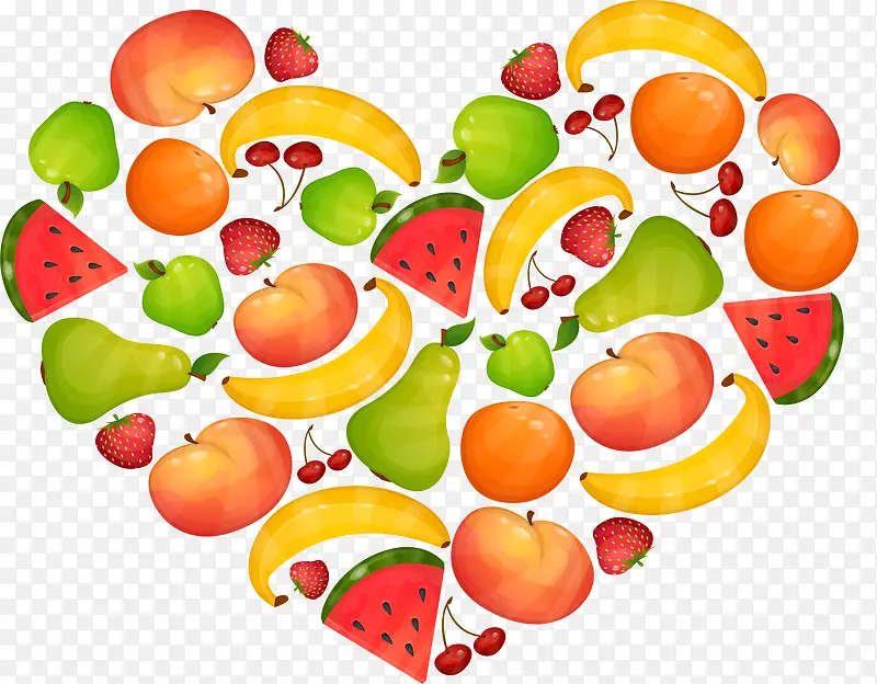水果爱心拼图
