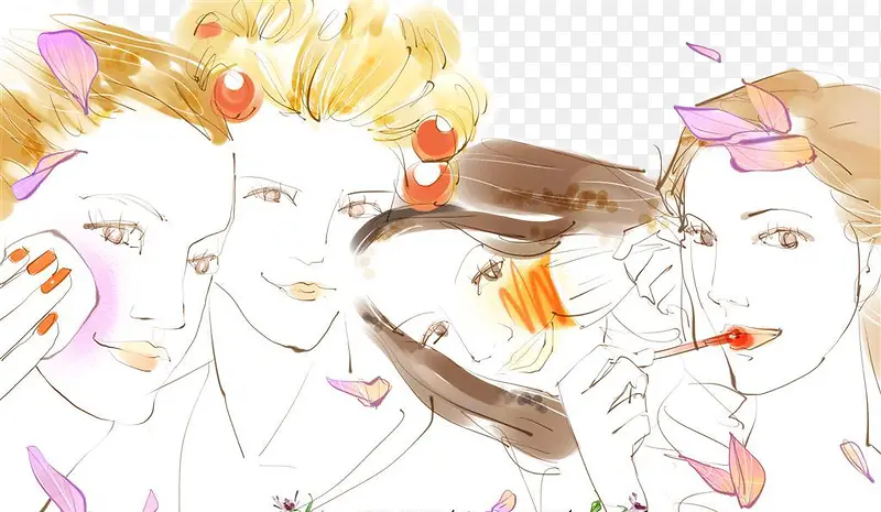 洗脸美女免费素材