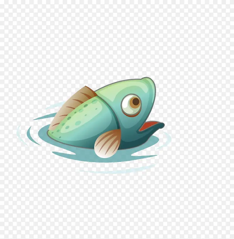 卡通水中鱼