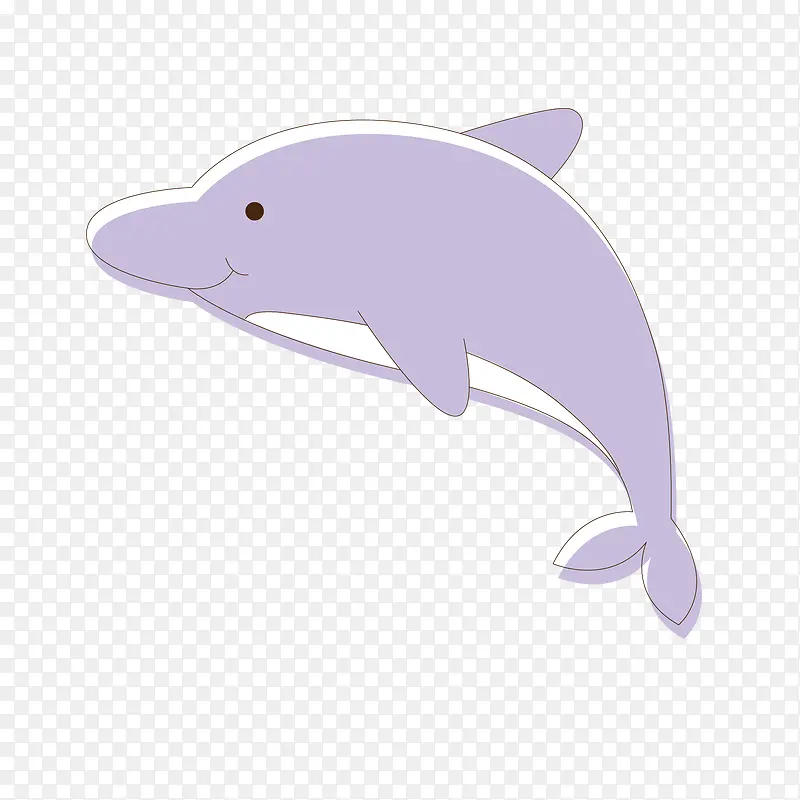紫色海豚矢量素材