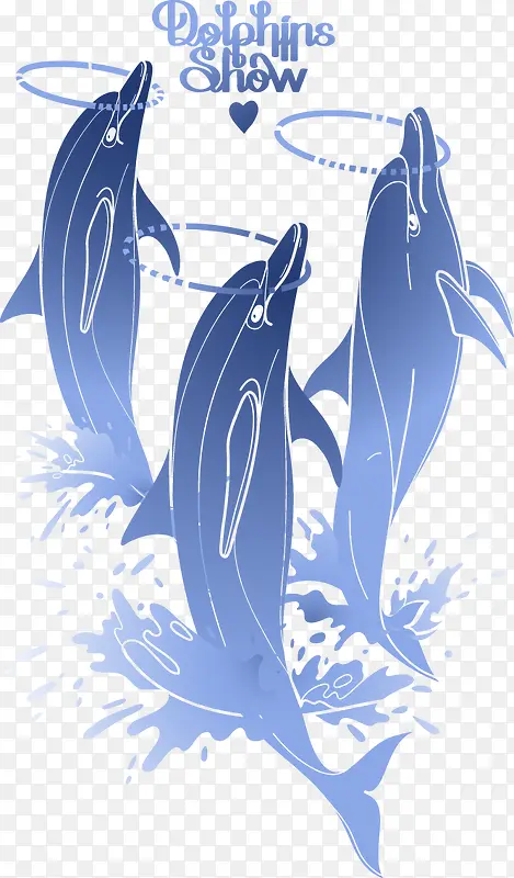 海豚表演海报设计