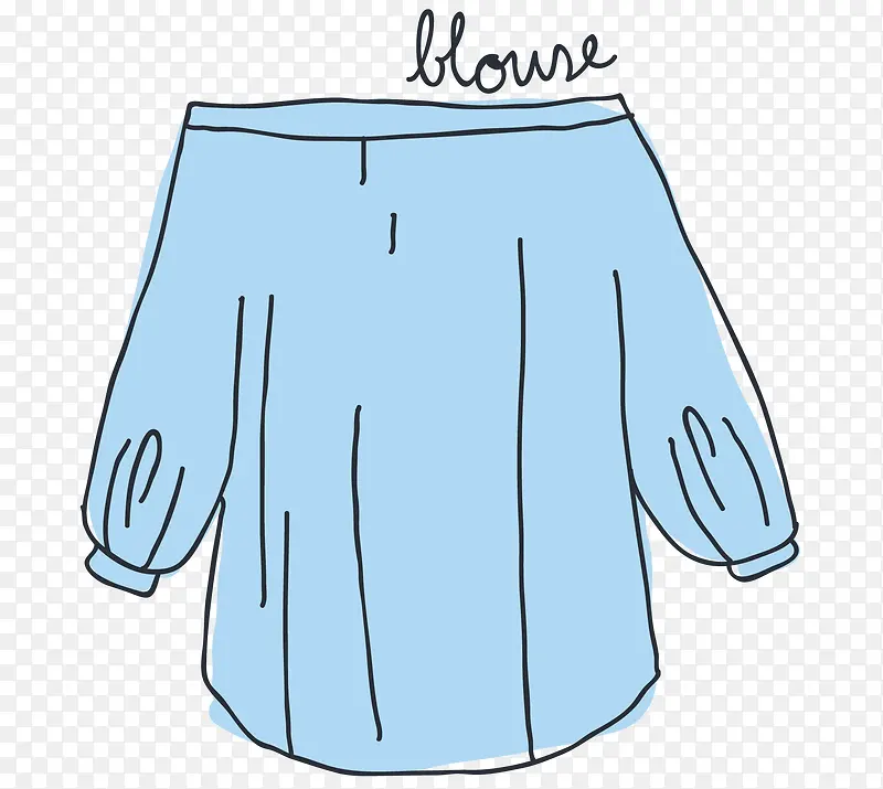 矢量手绘卡通衣服上衣
