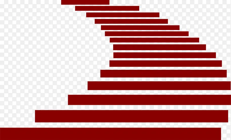 电脑制作红色台阶