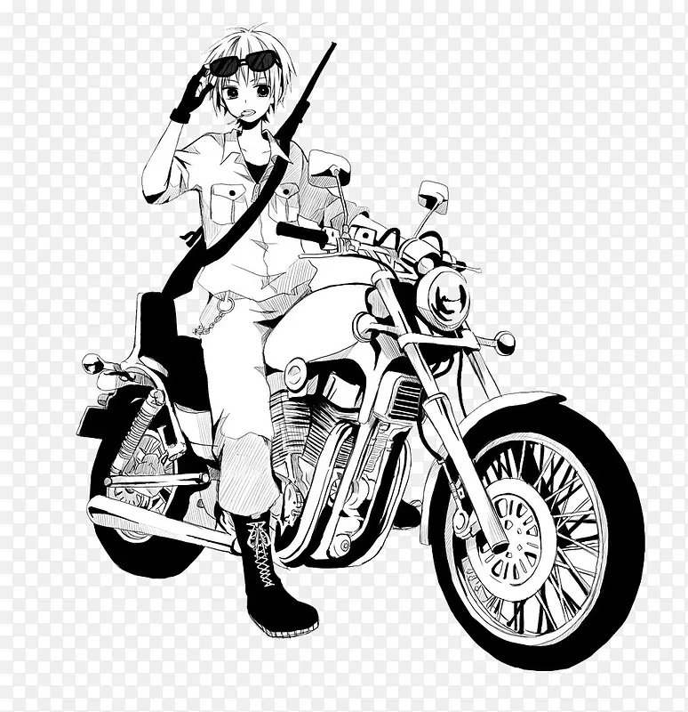 骑摩托车的小子