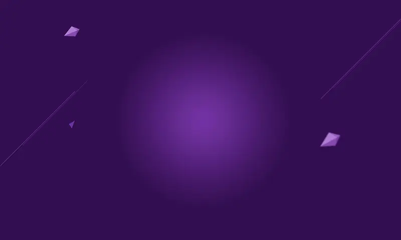 神秘紫色发光漂浮方块