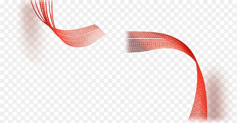 红色彩带二次元背景图