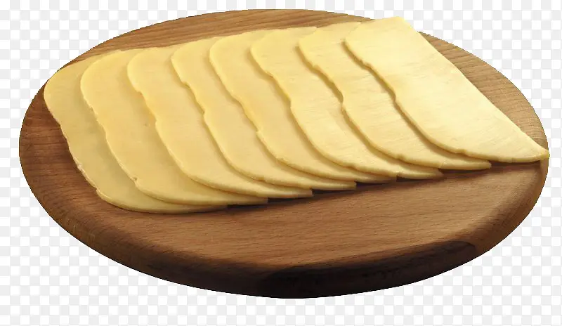砧板上的奶酪片