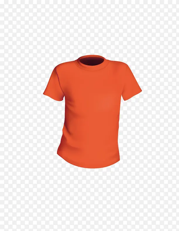 橙色运动T恤