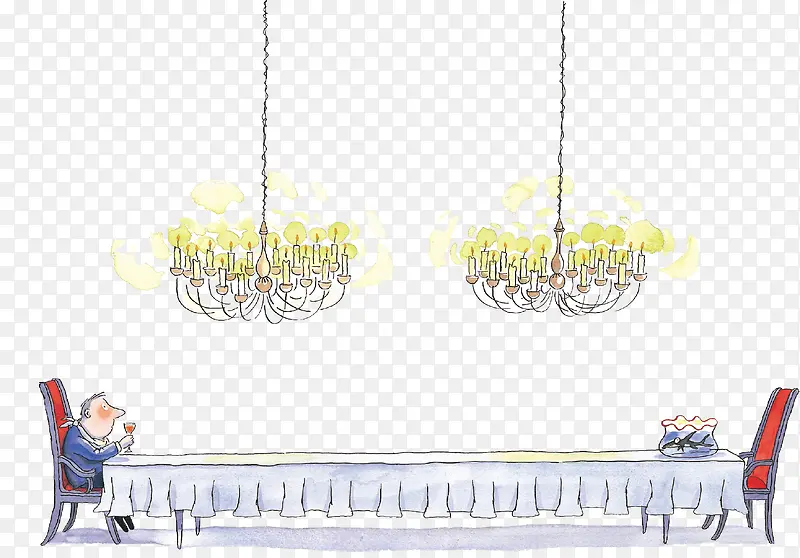 长餐桌灯具