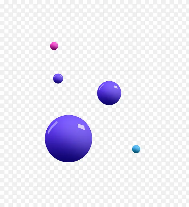 蓝色圆球漂浮元素