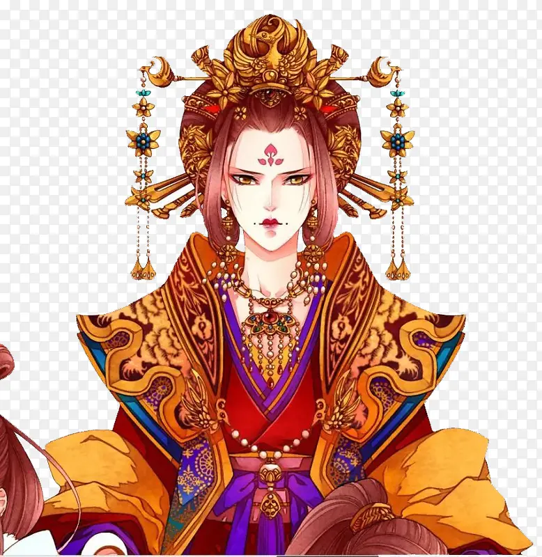 手绘漫画武则天PNG图片素材下载_图片编号qnvpoexm-免抠素材网