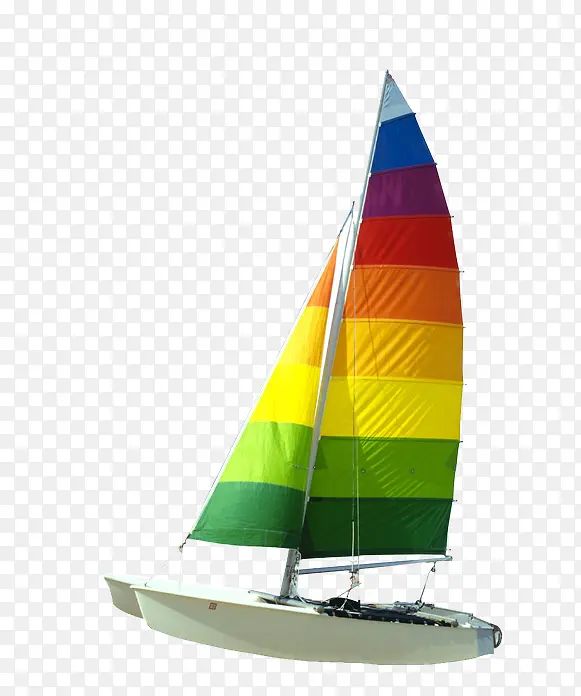 彩虹色的帆船上部