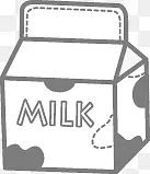 夏日卡通创意合成牛奶盒