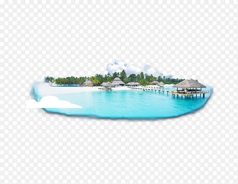沙滩云彩海水