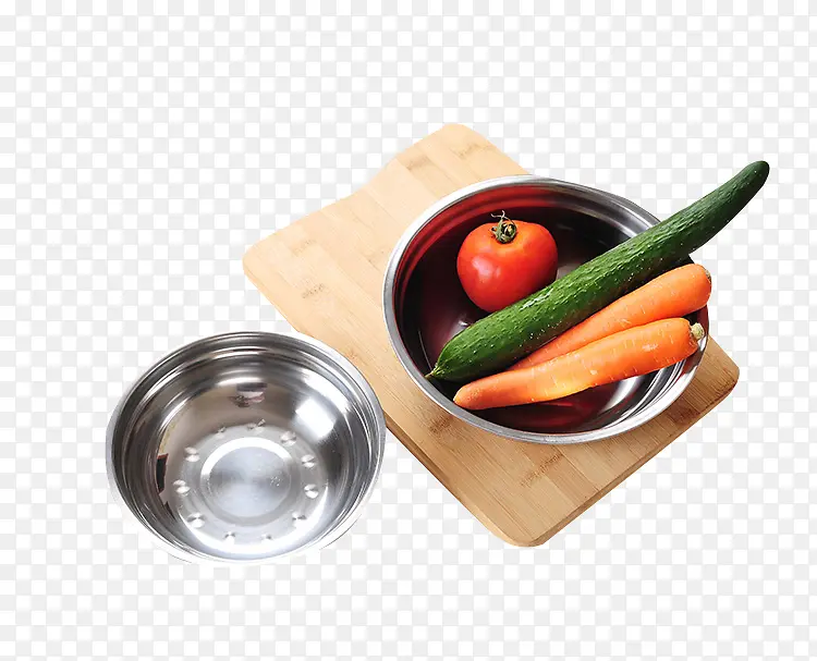 厨房里洗好的蔬菜