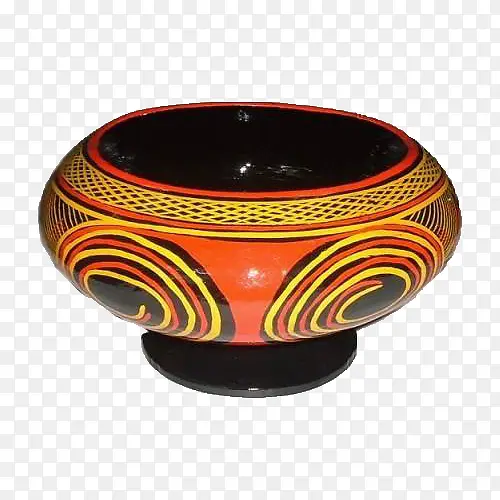 彝族漆器木碗