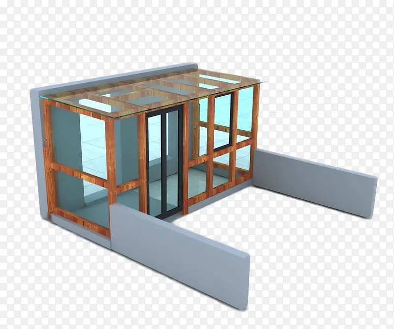 阳光房室外模型