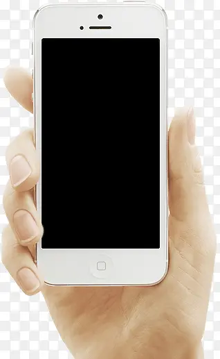 高清摄影白色的苹果手机手势动作