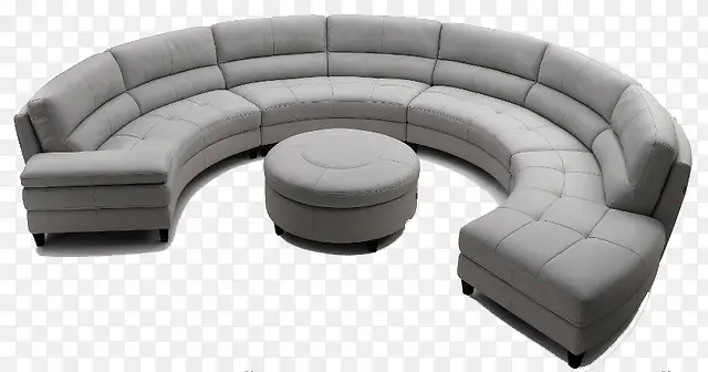 弧形灰色简约沙发