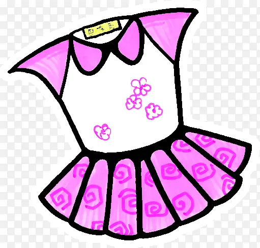 卡通可爱粉色女童裙子