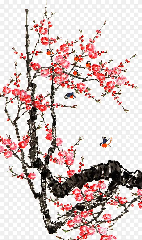 桃花国画