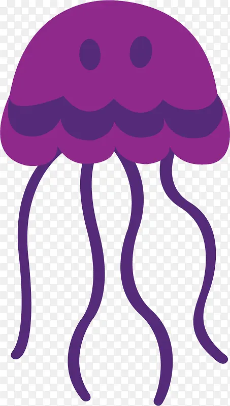 水母紫色矢量元素