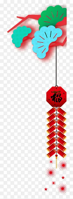 新年放鞭炮喜迎中国年
