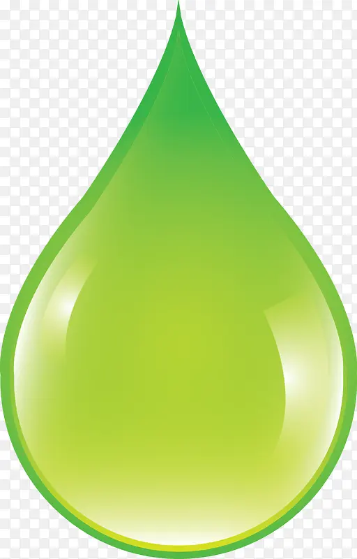 绿色矢量水滴素材图